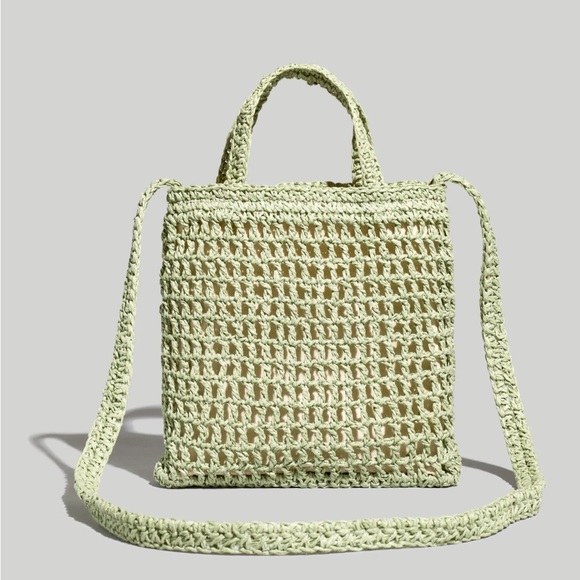 Madewell Handbags - Madewell Green Crochet Crossbody Bag